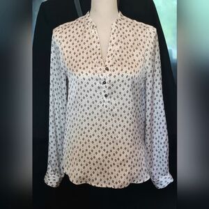 Patterned Ivory Blouse